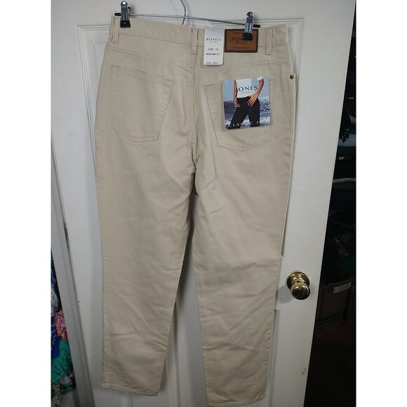 Jones Sport Woman 14 Jeans Classic Fit Tan Straight Casual Denim Pant - Picture 8 of 8